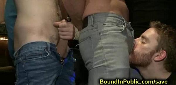  Muscle blindfolded gay orgy fucked